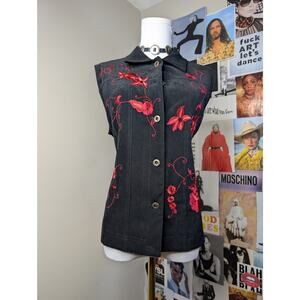 Embroidered Y2k Vest